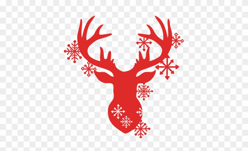 Download Snowflake Reindeer Svg Scrapbook Cut File Cute Clipart ...