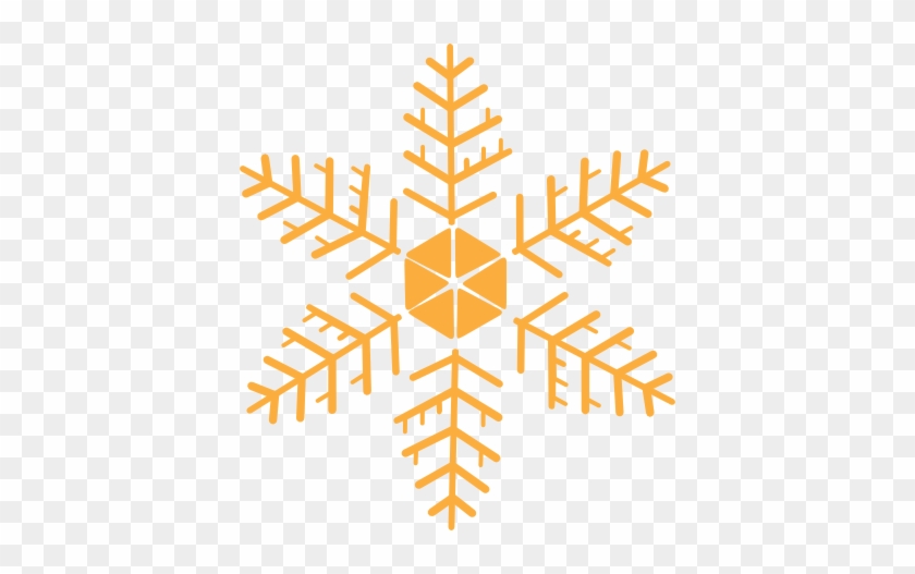 Snowflake Clipart Orange - Snowflake Png #296191