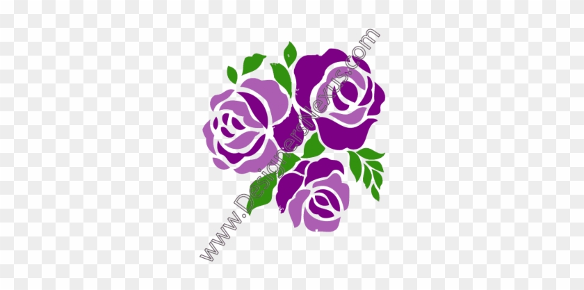 001- Free Vector Graphic Download Bouquet Of Roses - Rose Bouquet Stencil #296327