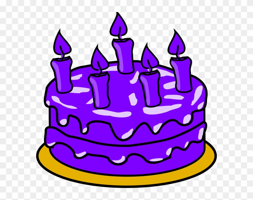 purple birthday cake clip art