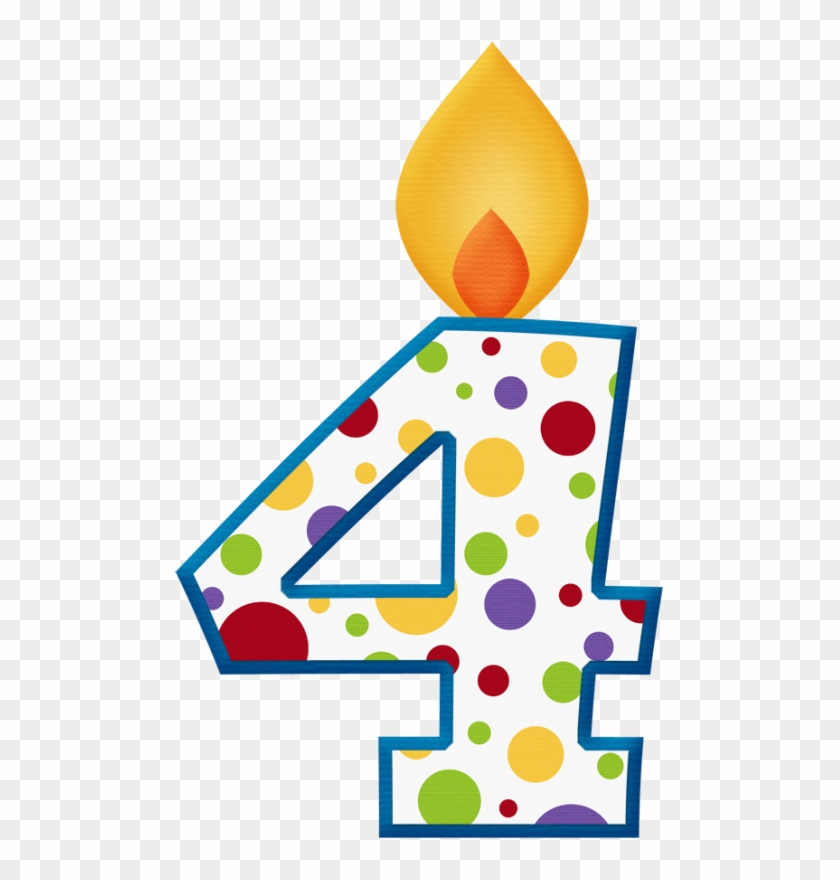4 Birthday Circus - 4 Birthday Candle Clipart #296494