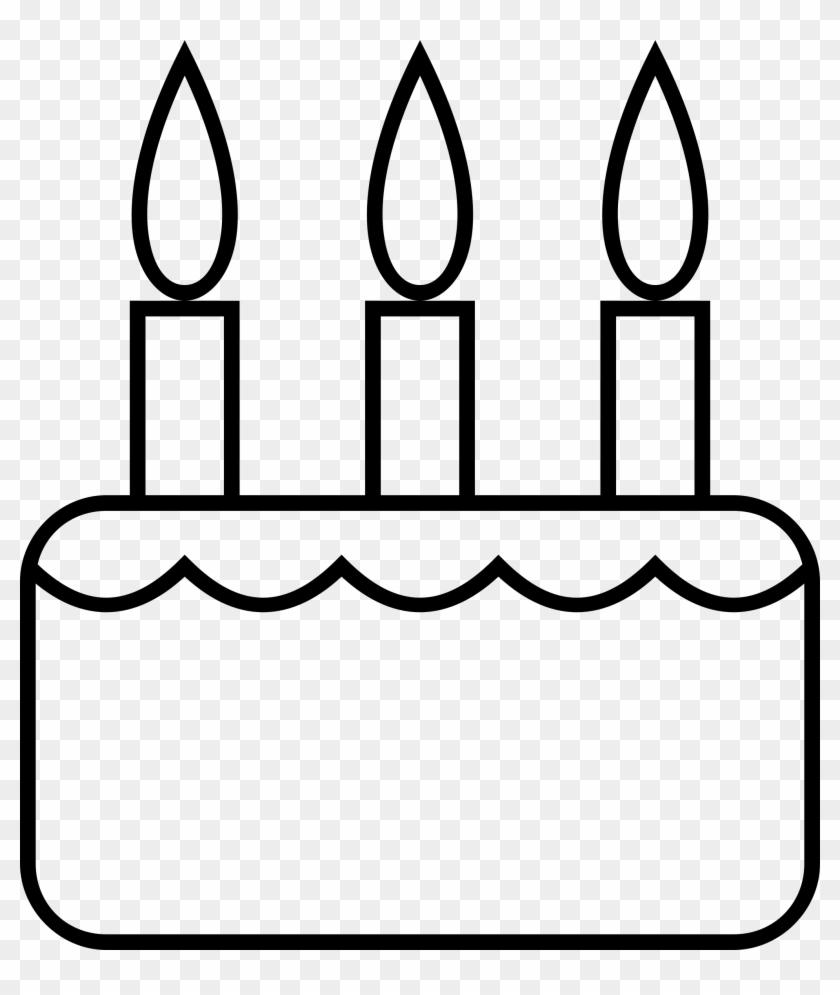 Big Image - Black And White Birthday Cake Slice Clipart #296591