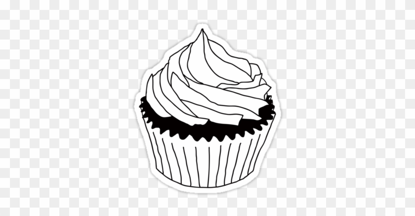 Cupcake - Clipart - Black - And - White - Cupcake Clipart Black And White Png #296600