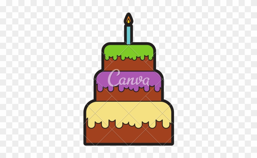 Birthday Cake Cartoon - Birthday Cake Cartoon #296891