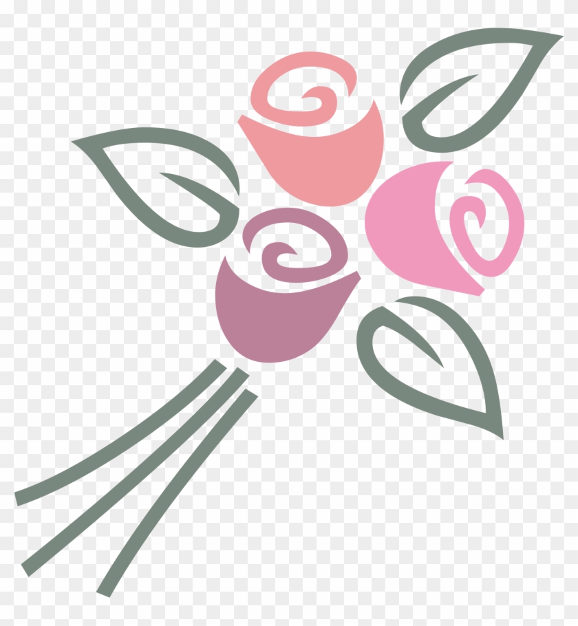 Circle Rose Cliparts 15, Buy Clip Art - Bouquet Of Flowers Logo #296983