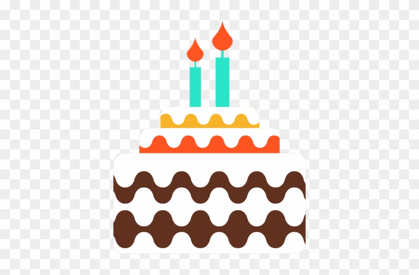 Two Candles Birthday Cake Icon Transparent Png - Aniversário Png #297092