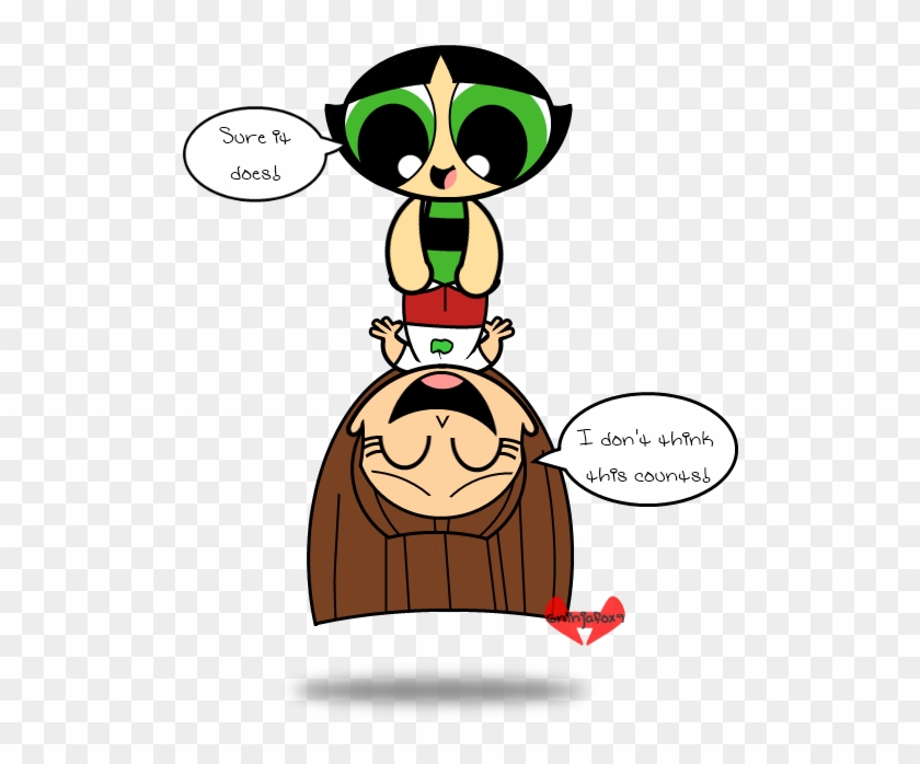 Buttercup Helping Robin Do A Handstand By 6ninjafox9 - Powerpuff Girls Robin Buttercup #297222