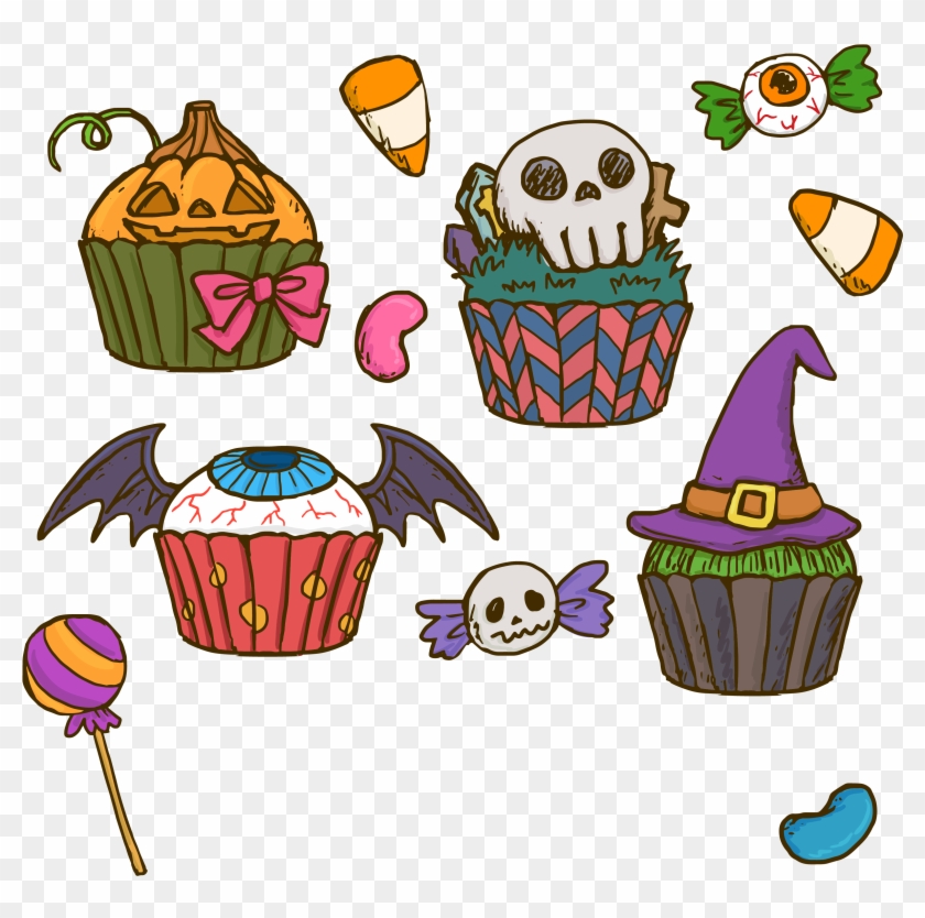 Halloween Cake Cupcake Birthday Cake Clip Art - Halloween Cake Cupcake Birthday Cake Clip Art #297382