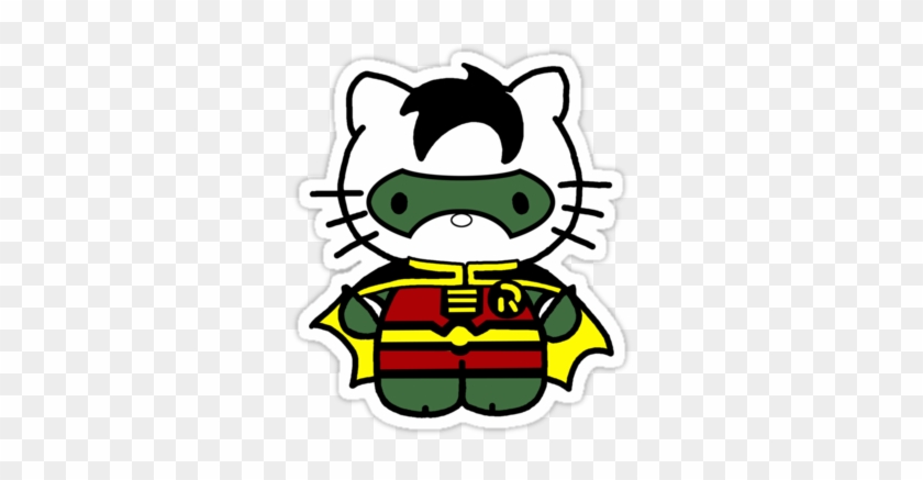 Hello Kitty As Robin - Sticker #297358
