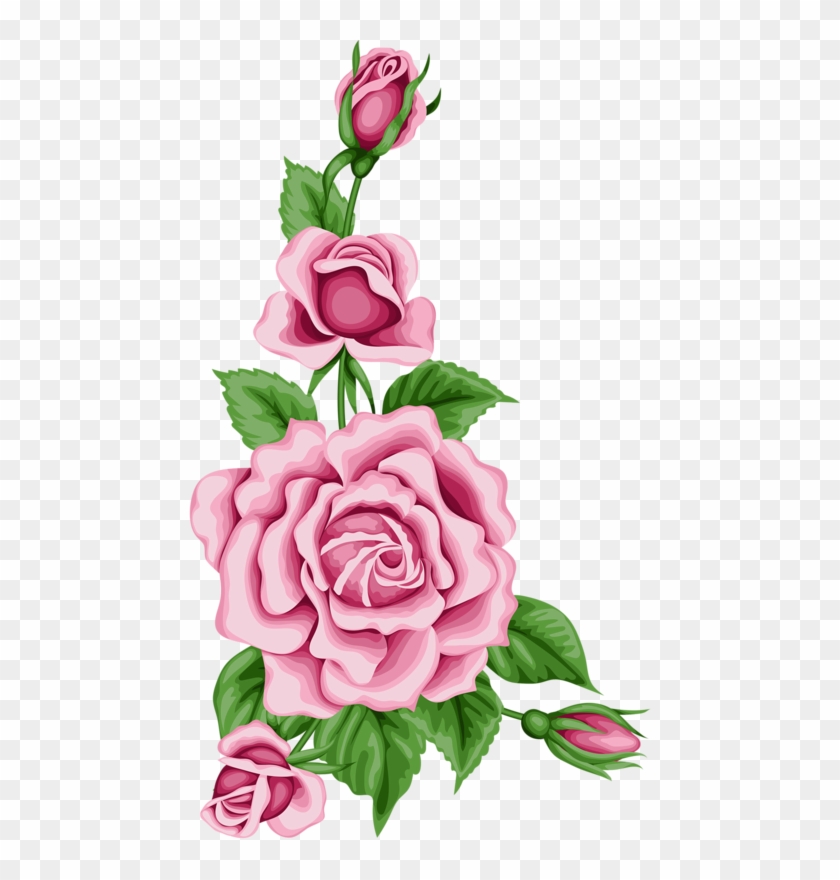 Фото, Автор Soloveika На Яндекс - Pink Floral Border Roses #297503