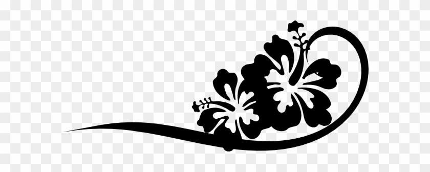 White Flower Clipart Tribal - Habiscus Black And White Tattoos #297582