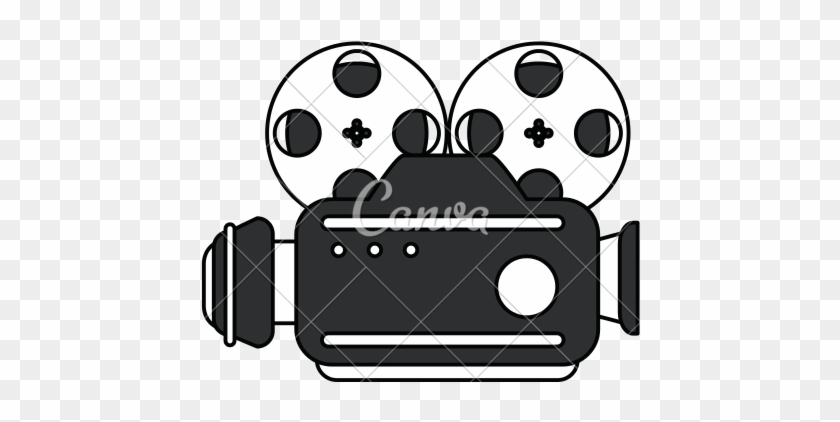 Pin Vintage Video Camera Clip Art - Vector Graphics #297680