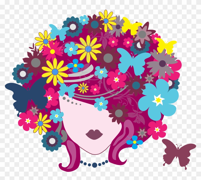 Medium Image - Mujeres Con Mariposas En El Cabello #297698