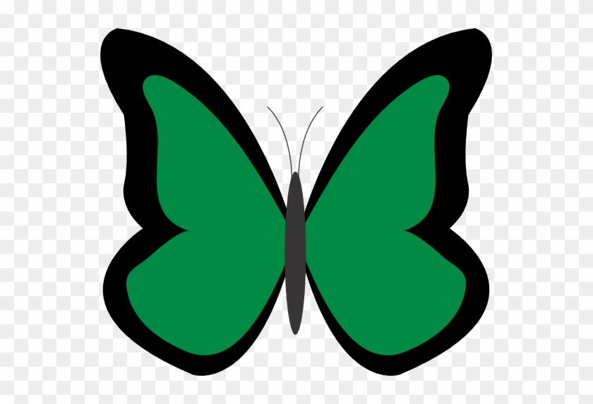 Butterfly Spring Clipart - Dark Green Butterfly Clipart #297731