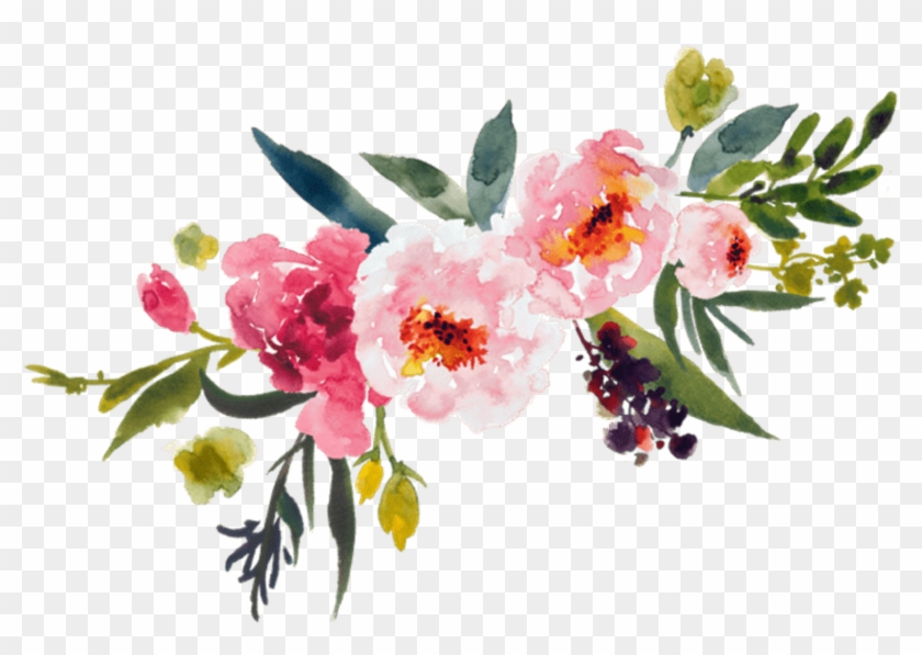 Watercolor Painting Flower Bouquet Clip Art - Watercolor Flowers Transparent Background #297746