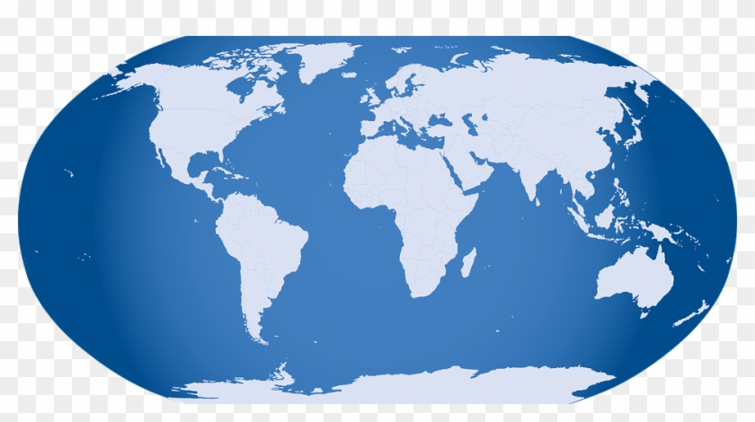 Ingenious Inspiration Ideas World Map Clipart Blue - Blue Map Of The World #297789