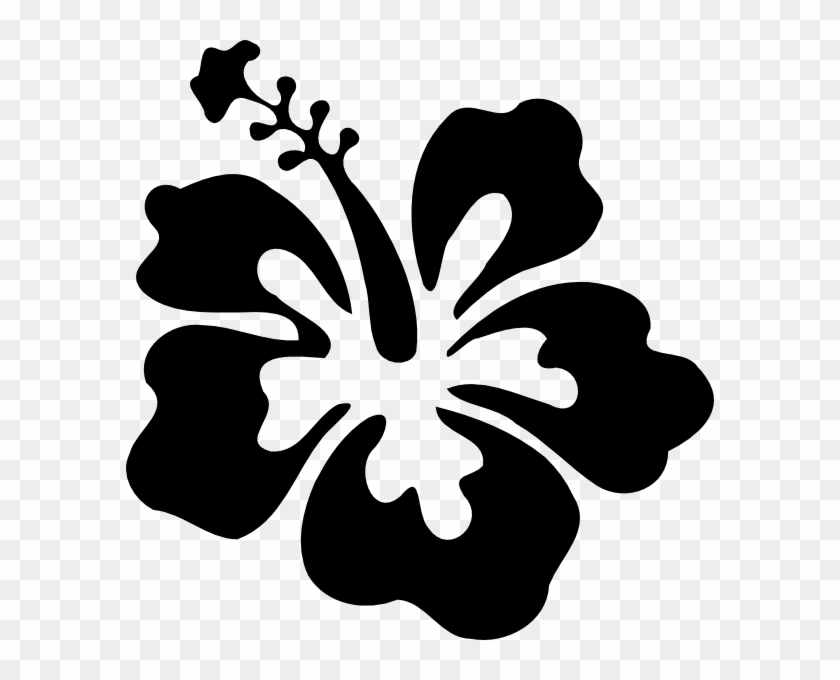Black And White Hibiscus Flower Clipart - Hibiscus Clip Art #297927