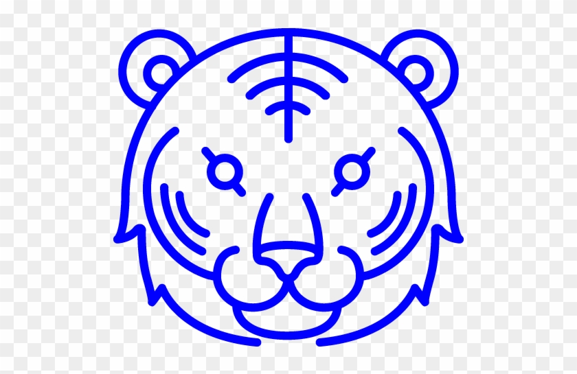 Blue Tiger Icon - Tiger Icon Png #298041