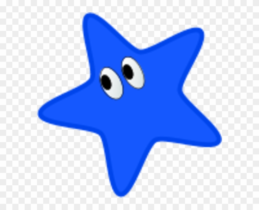 Blue Star Cartoon Clipart - Blue Star With Eyes #298062