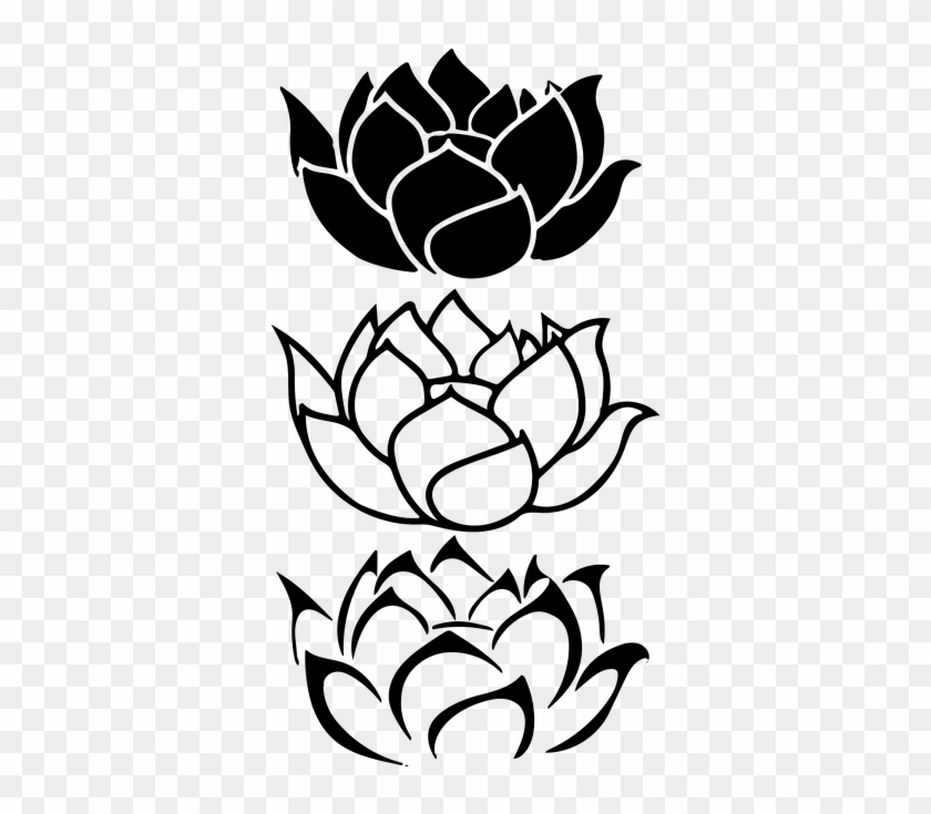 lotus flower outline drawing