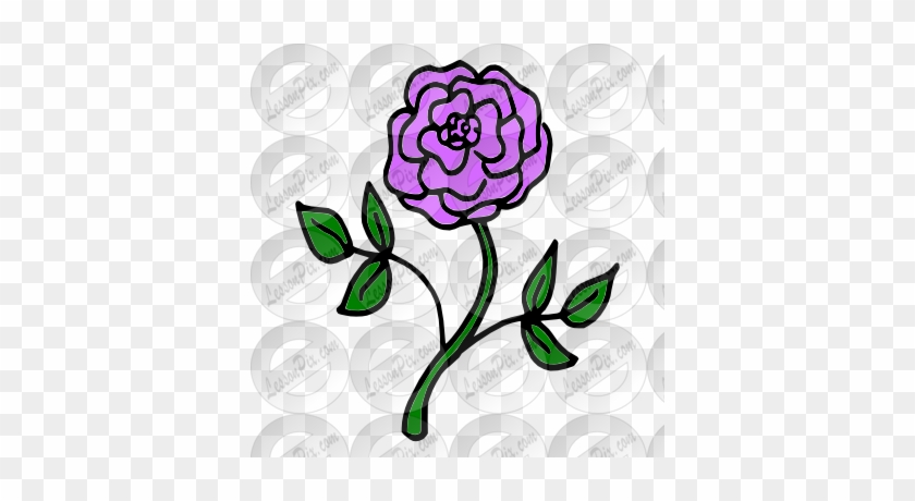 Purple Rose Clipart Puple - Rose #298140