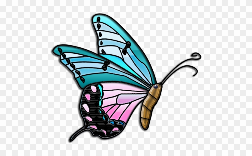 Butterflies-2 - Butterfly Clipart Side View #298215