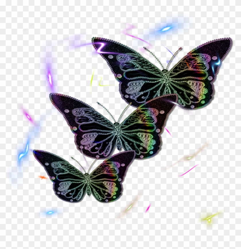 Fantasy Clipart Free - Papillon De Lueur De Diamants Imprimé Sur Fond Blanc, #298225