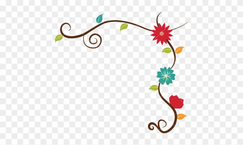 Cartoon Flower Border Vector 29 216 For - Flowers Border Vector Png #298299