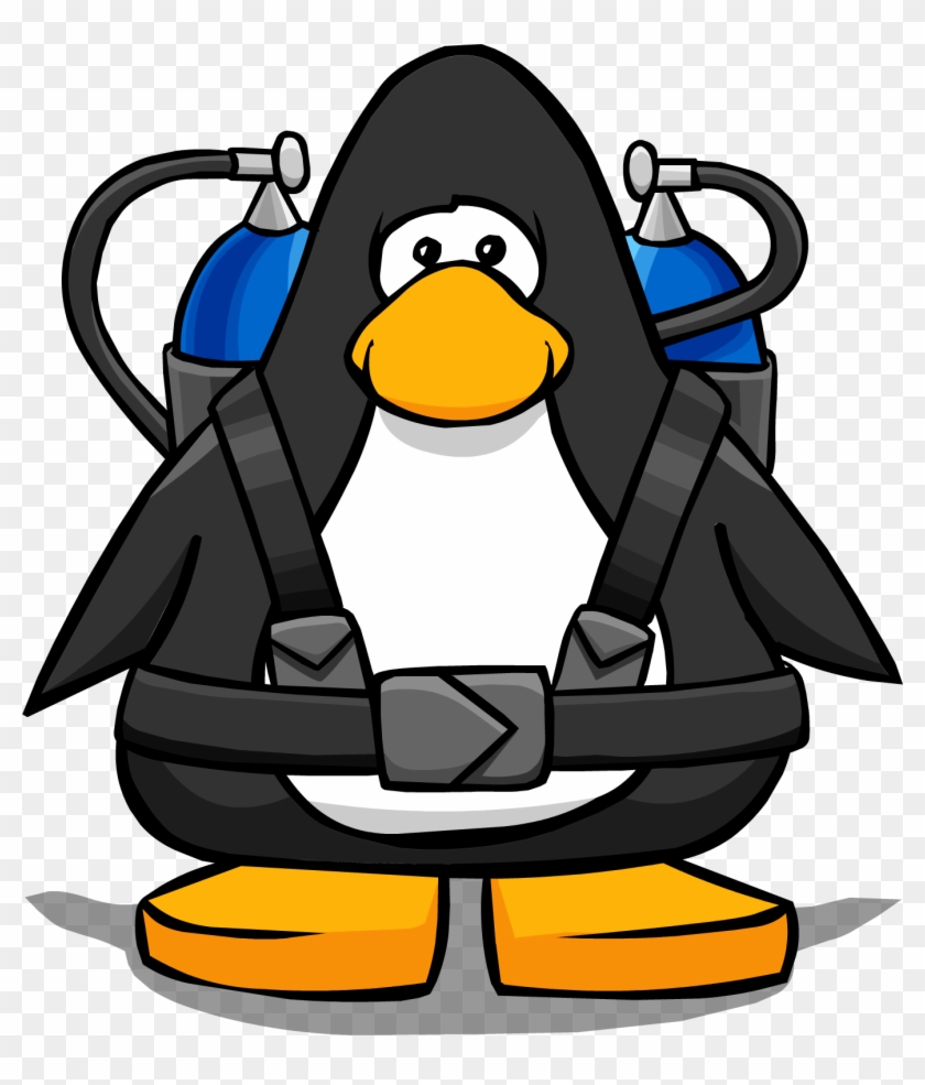 Blue Scuba Tank From A Player Card - Club Penguin Blue Boa #298357