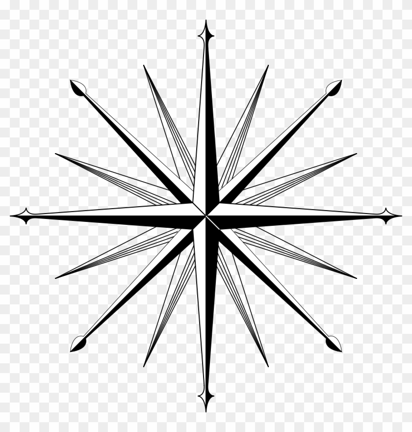Blank 16 Point Compass Rose #298371