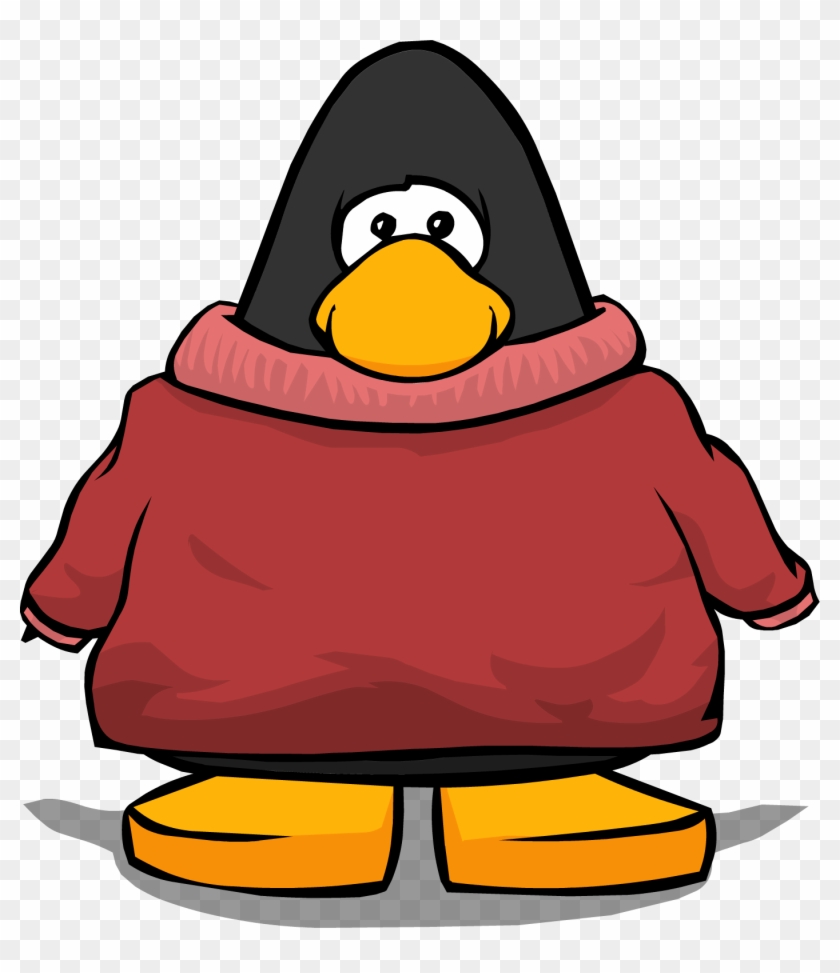 Red Turtleneck From Player Card - Club Penguin Scarf #298383
