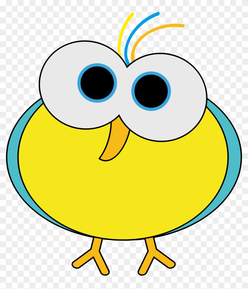 Bird Cliparts 19, Buy Clip Art - Cute Yellow Bird Animation Illustration Large Tote #298382