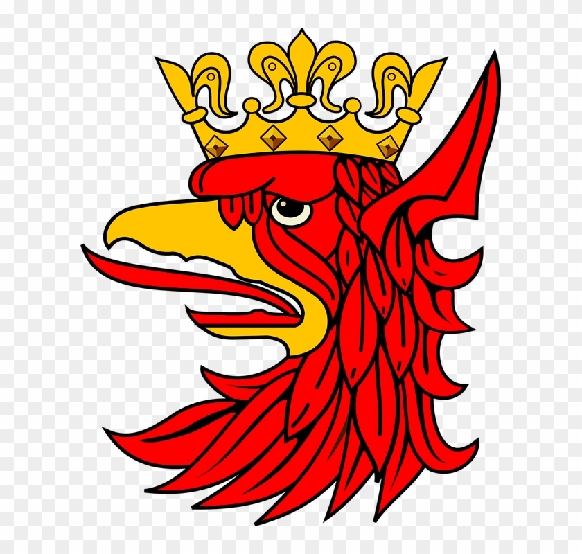 Red Bird Clipart 27, - Eagle With A Crown #298394