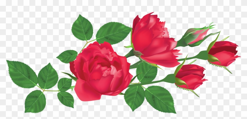 Rose Royalty-free Clip Art - Rose Leaves Clip Art #298404