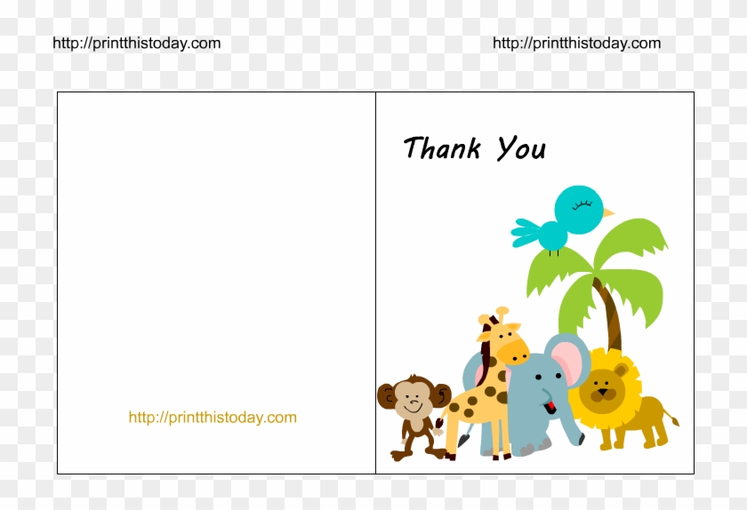 Baby Thank You Cards Clipart - Free Printable Baby Shower Invitations #298423