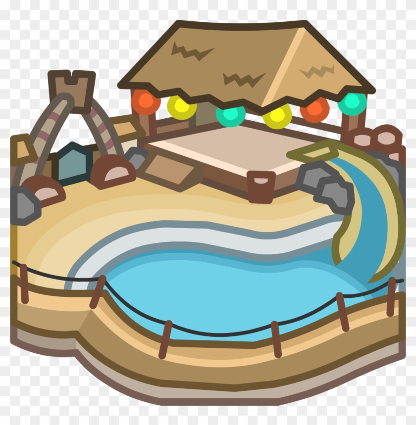 Beach Party Igloo - Club Penguin Igloo Ids #298430