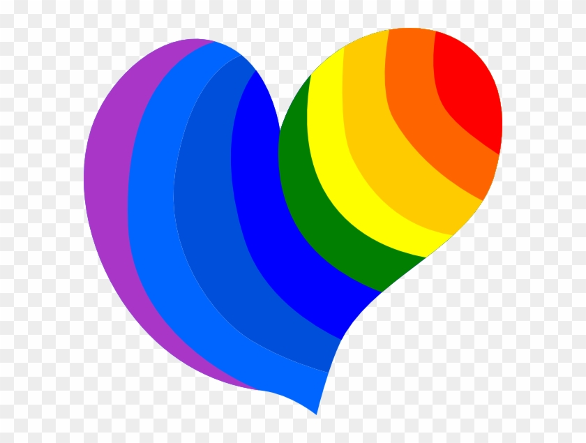 Rainbow Heart Clip Art Vector Clip Art Online Royalty - Hippie Heart #298483