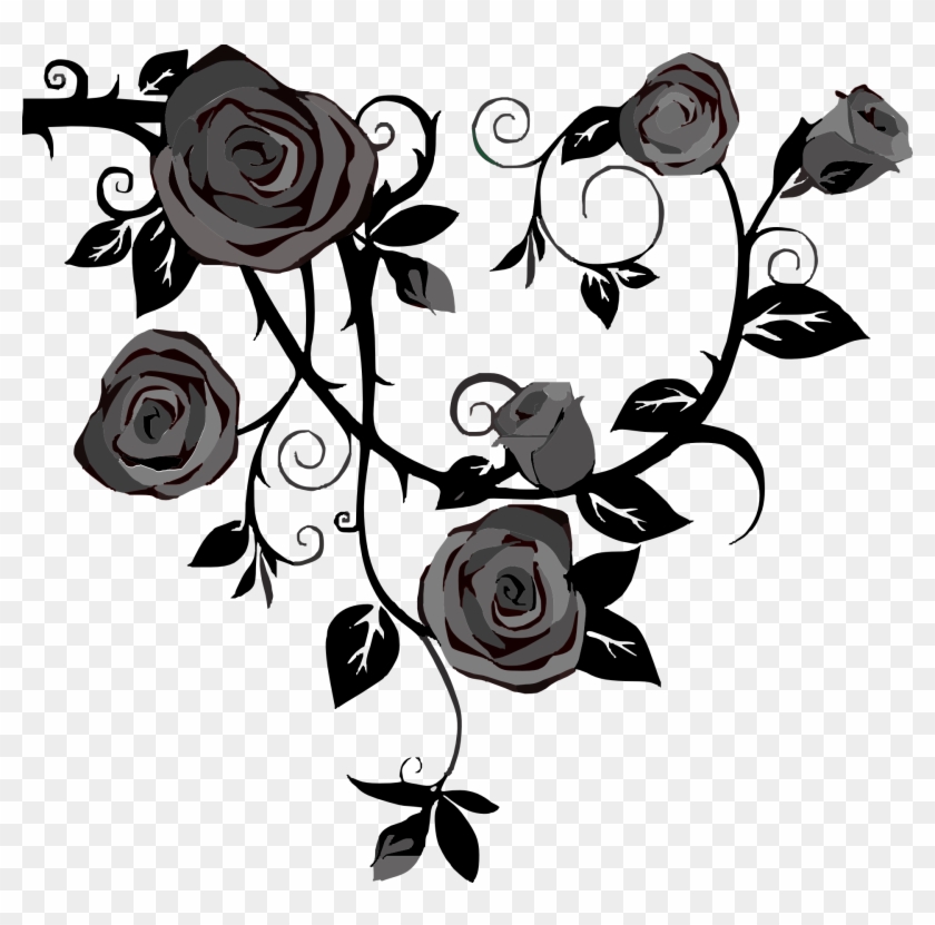 Rose Vine Drawing Thorns, Spines, And Prickles Clip - Poems For Valentines Day Short #298508