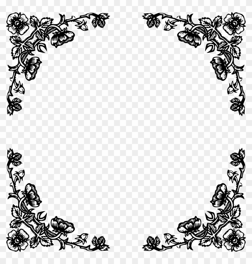 Rose Frame Beyond - Black Rose Frame Png #298535