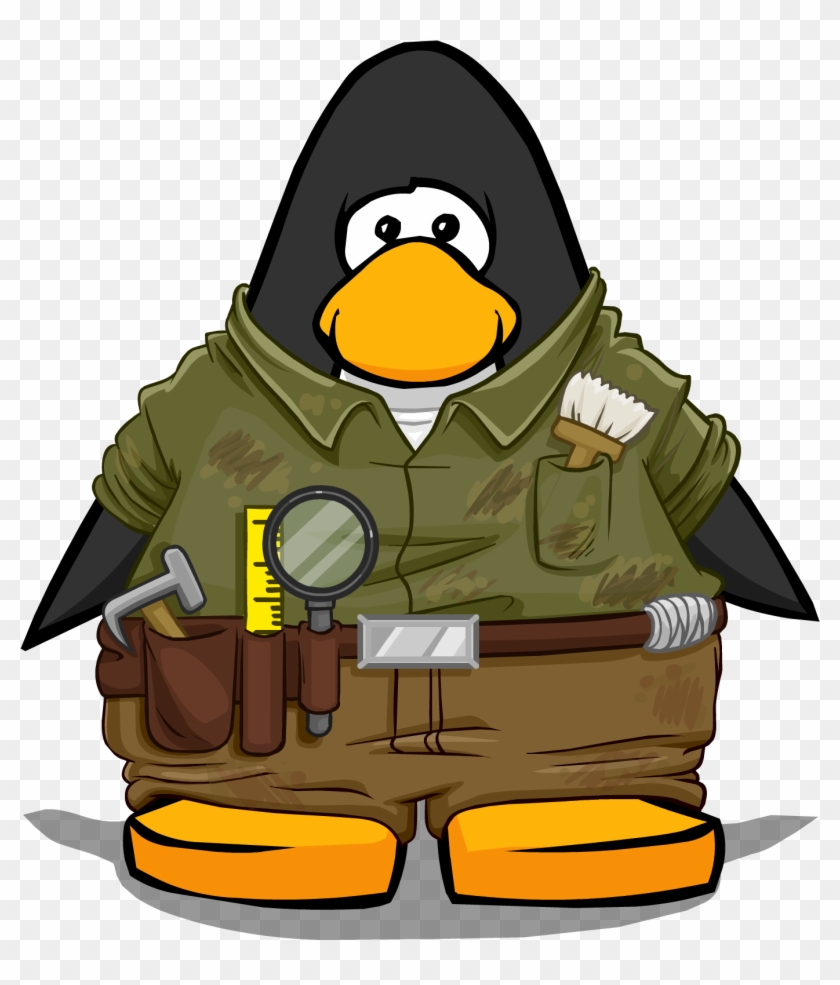 Archaeologist Outfit On Player Card - Club Penguin #298553