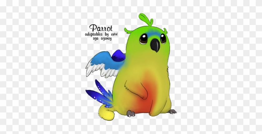 Orange-bellied Parrot By Loryska - Cartoon #298556