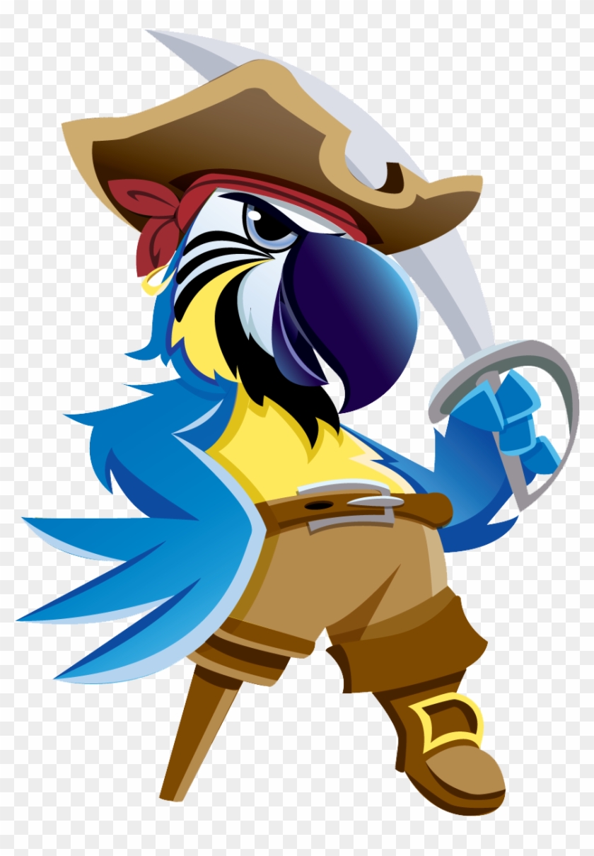 Pirate Parrot Piracy Cartoon - Pirate Parrot Png #298576