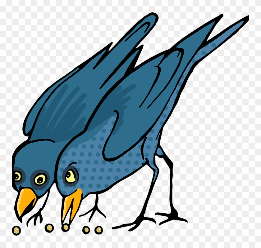 Cartoon Blue Jay 9, Buy Clip Art - Bird Pecking Clipart #298606