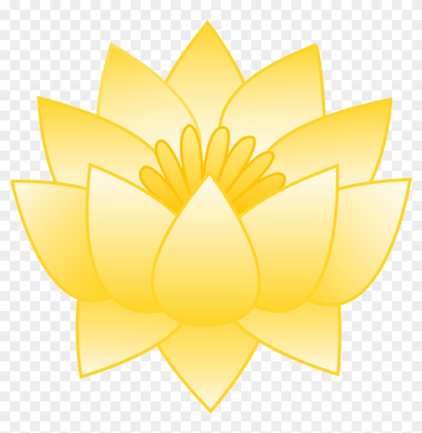 Yellow Lotus Flower Clipart - Drawing #298676
