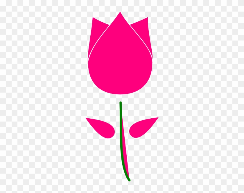 Pink Tulip Clipart - Tulip Vector Png #298680