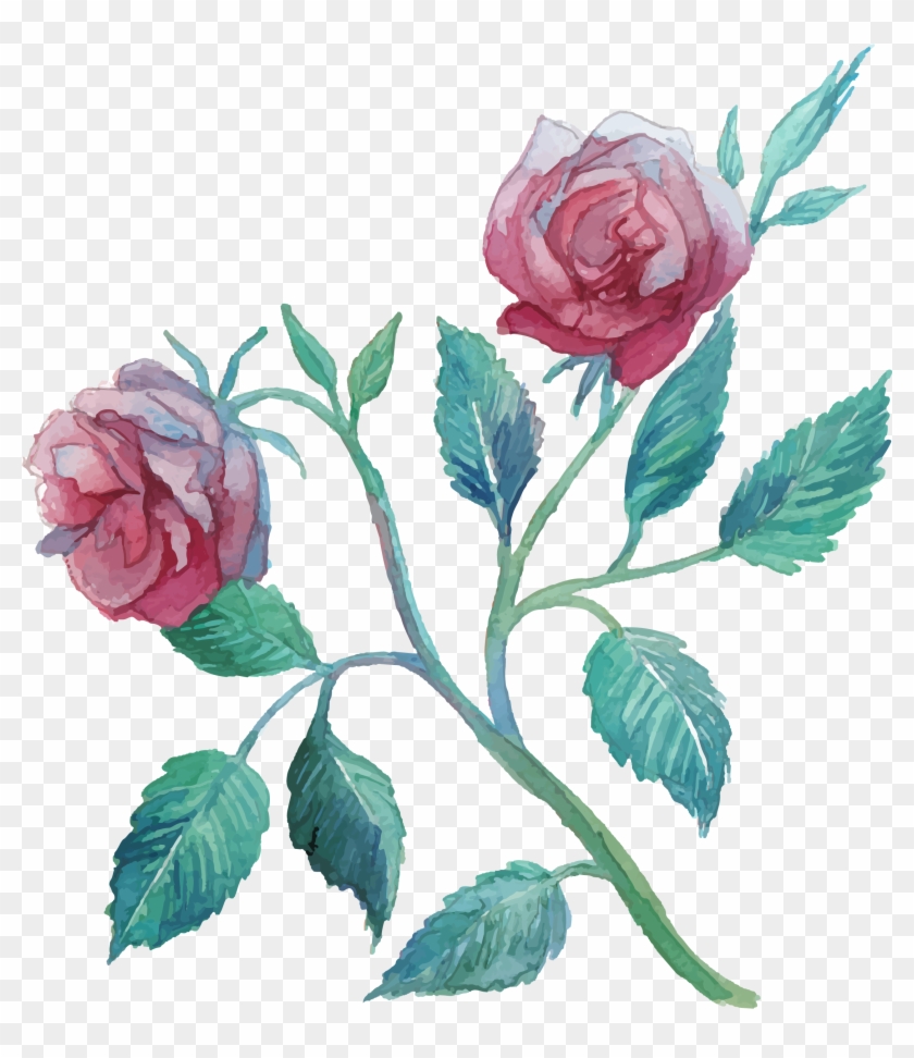 Flower Watercolor Painting Clip Art - Flower Watercolor Painting Clip Art #298844