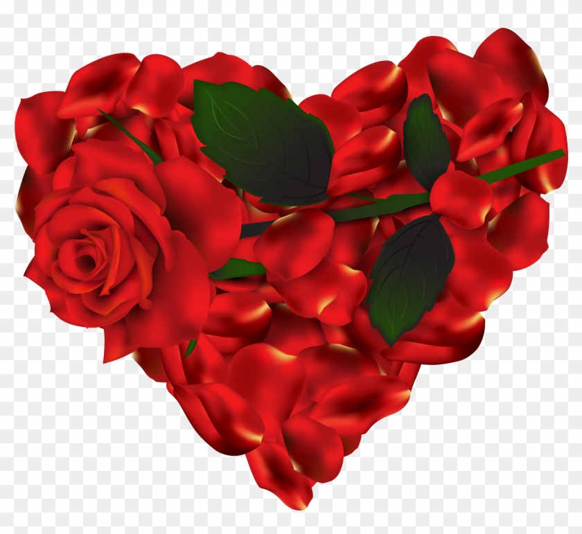 Heart Of Roses Png Clipart - Heart Rose Transparent Background #298726