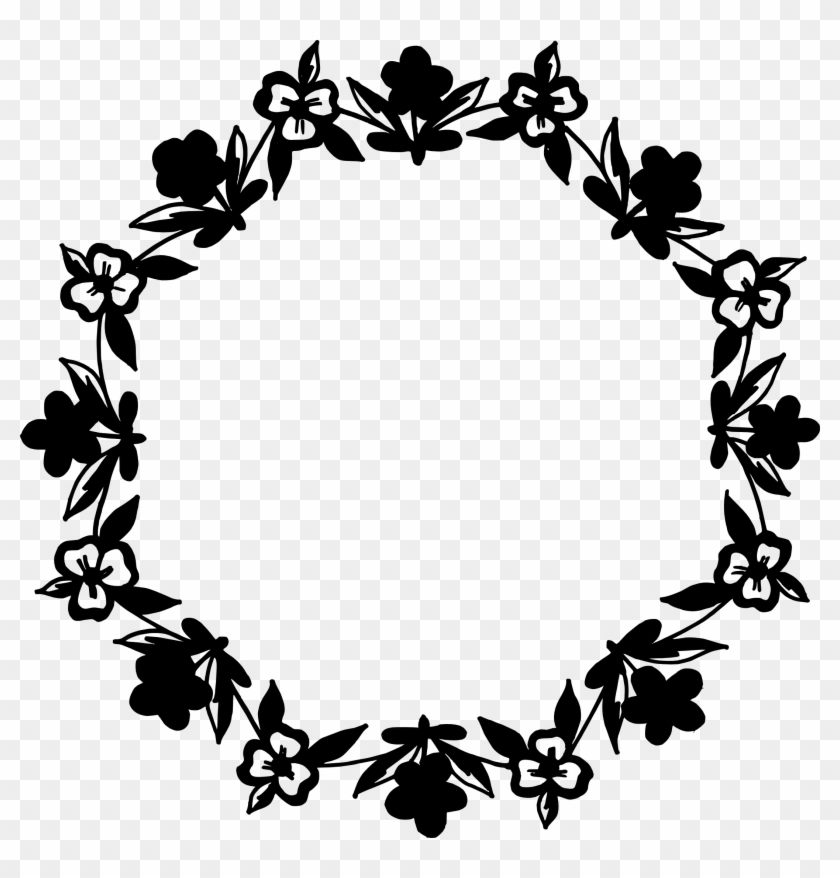 10 Circle Fl Frame Vector Png Transpa Svg Onlygfx - Circle Flower Vector Png #298731