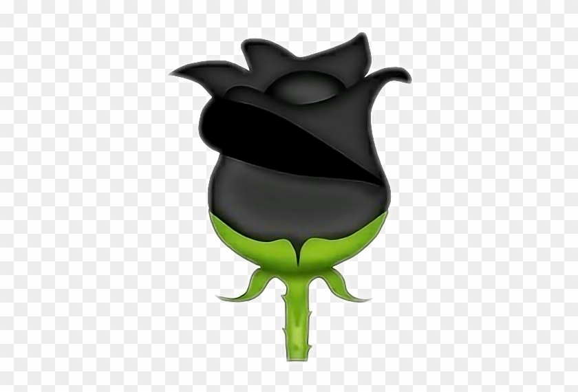 Blackrose Sticker - Black Rose Emoji Png #298757