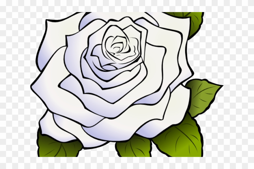 White Rose Clipart Animated - Draw A Big Rose #298805